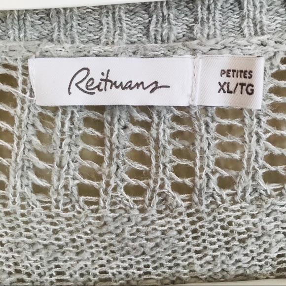 📦Sold📦Reitmans Grey knitted Open Front Cardigan - Picture 3 of 5